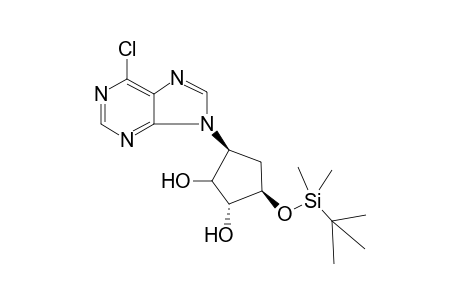 9-[(1'.beta.,3'.alpha.,4'.beta.)-4'-(tert-Butyldimethylsilyloxy)-2',3'-dihydroxycyclopentyl]-6-chloropurine