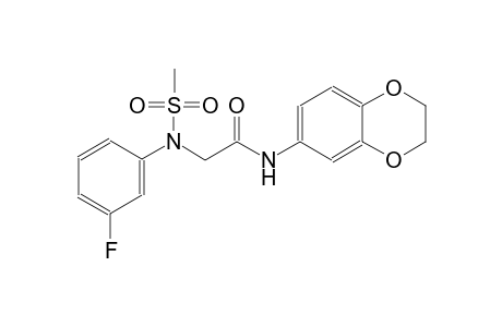 N-(2,3-dihydro-1,4-benzodioxin-6-yl)-2-[3-fluoro(methylsulfonyl)anilino]acetamide