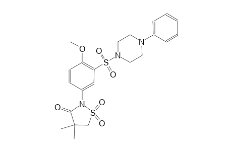 3-isothiazolidinone, 2-[4-methoxy-3-[(4-phenyl-1-piperazinyl)sulfonyl]phenyl]-4,4-dimethyl-, 1,1-dioxide