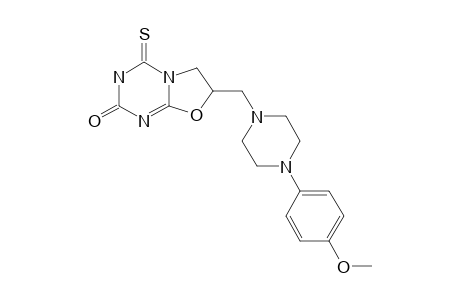 2,3,6,7-TETRAHYDRO-7-[(1-(4-METHOXYPHENYL)-4-PIPERAZINYL)-METHYL]-4H-OXAZOLO-[3.2-A]-1,3,5-TRIAZIN-2-ONE-4-THIONE