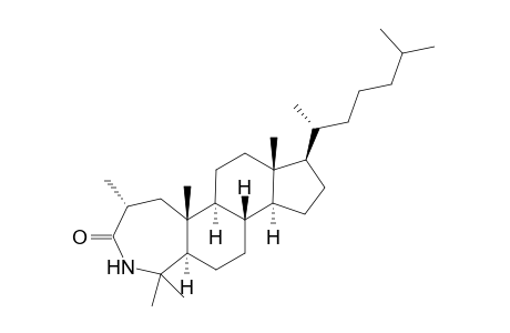 4-Aza-A-homocholestan-3-one, 2,4a,4a-trimethyl-, (2.alpha.,5.alpha.)-