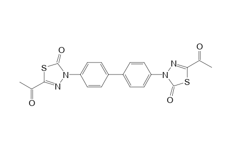 3,3'-([1,1'-biphenyl]-4,4'-diyl)bis(5-acetyl-1,3,4-thiadiazol-2(3H)-one)