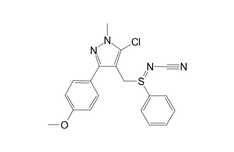 N-Cyano (5-chloro-3-(4-methoxyphenyl)-1-methyl-1H-pyrazol-4-yl)methyl phenylsulfilimine