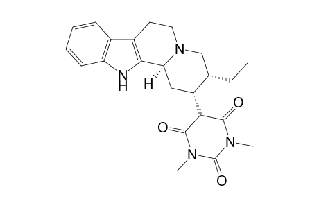 (2.alpha.,3.alpha.,12b.alpha.)-2-(1,3-Dimethyl-2,4,6-trioxopyrimidin-5-yl)-3-ethyl-1,2,3,4,6,7,12,12b-octahydroindolo[2,3-a]quinolizine