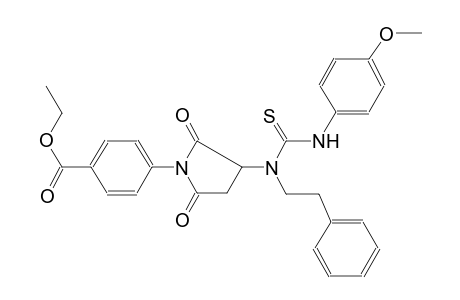 benzoic acid, 4-[3-[[[(4-methoxyphenyl)amino]carbonothioyl](2-phenylethyl)amino]-2,5-dioxo-1-pyrrolidinyl]-, ethyl ester