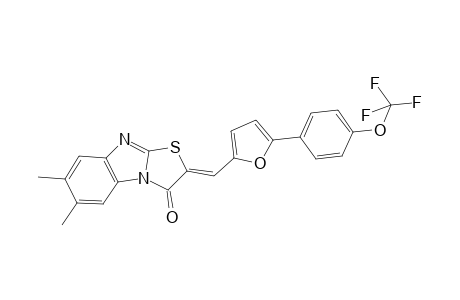 (2Z)-6,7-dimethyl-2-[[5-[4-(trifluoromethoxy)phenyl]-2-furanyl]methylidene]-1-thiazolo[3,2-a]benzimidazolone