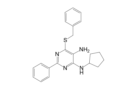 4(N)-Cyclopentyl-6-(benzylthio)-2-phenylpyrimidine-4,5-diamine