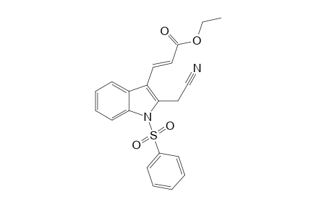(E)-3-(1-Benzenesulfonyl-2-cyanomethyl-2,3-dihydro-1H-indol-3-yl)-acrylic acid ethyl ester