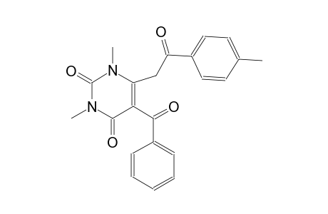 2,4(1H,3H)-pyrimidinedione, 5-benzoyl-1,3-dimethyl-6-[2-(4-methylphenyl)-2-oxoethyl]-