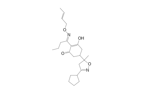 2-Cyclohexen-1-one, 2-[1-[(2-butenyloxy)imino]butyl]-5-(3-cyclopentyl-4,5-dihydro-5-methyl-5-isoxazolyl)-3-hydroxy-