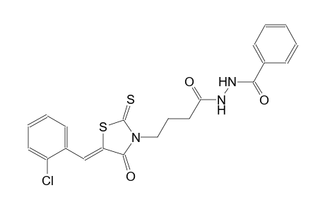N'-benzoyl-4-[(5Z)-5-(2-chlorobenzylidene)-4-oxo-2-thioxo-1,3-thiazolidin-3-yl]butanohydrazide