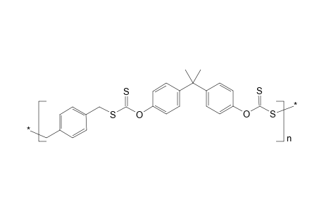 Poly[oxy-1,4-phenylene-i-propylidene-1,4-phenyleneoxy(thiocarbonyl)thiomethylene-1,4-phenylenemethylenethio(thiocarbonyl)]