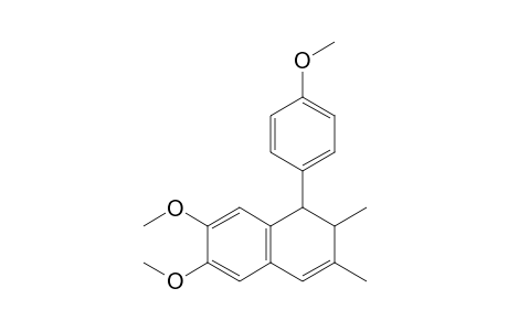 6,7-Dimethoxy-2,3-dimethyl-4-(p-methoxyphenyl)-3,4-dihydronaphthalene