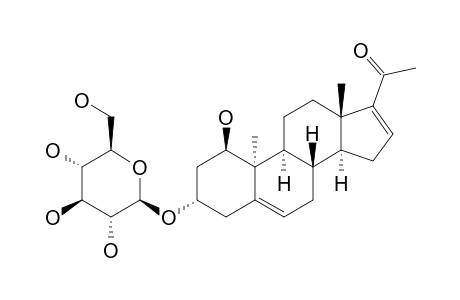 TUPICHININ-A;1-BETA-HYDROXYPREGNA-5,16-DIEN-3-BETA-OL-20-ONE-3-O-BETA-D-GLUCOPYRANOSIDE
