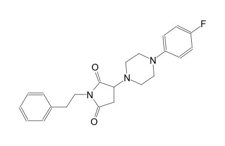 3-[4-(4-fluorophenyl)-1-piperazinyl]-1-(2-phenylethyl)-2,5-pyrrolidinedione
