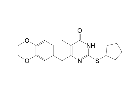 2-(cyclopentylthio)-5-methyl-6-veratryl-1H-pyrimidin-4-one