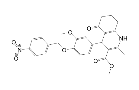methyl 4-{3-methoxy-4-[(4-nitrobenzyl)oxy]phenyl}-2-methyl-5-oxo-1,4,5,6,7,8-hexahydro-3-quinolinecarboxylate