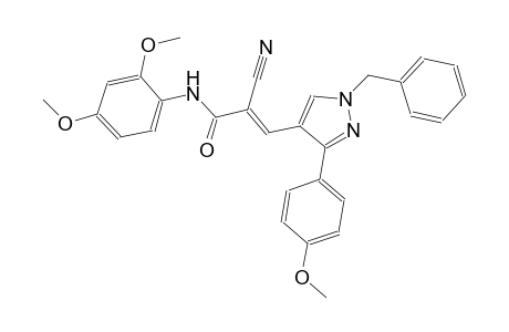 (2E)-3-[1-benzyl-3-(4-methoxyphenyl)-1H-pyrazol-4-yl]-2-cyano-N-(2,4-dimethoxyphenyl)-2-propenamide