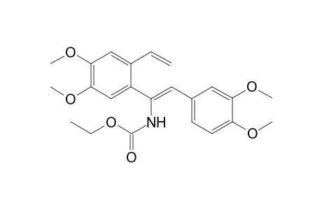 N-Ethoxycarbonylamoino-1-(2-vinyl-4,5-dimethoxyphenyl)-2-(3,4-dimethgoxyphenyl)ethylene