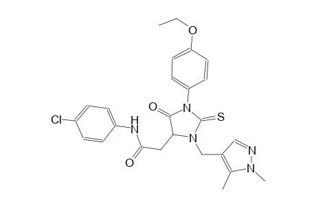 N-(4-chlorophenyl)-2-[3-[(1,5-dimethyl-1H-pyrazol-4-yl)methyl]-1-(4-ethoxyphenyl)-5-oxo-2-thioxo-4-imidazolidinyl]acetamide