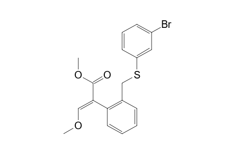 Benzeneacetic acid, 2-[[(3-bromophenyl)thio]methyl]-alpha-(methoxymethylene)-, methyl ester