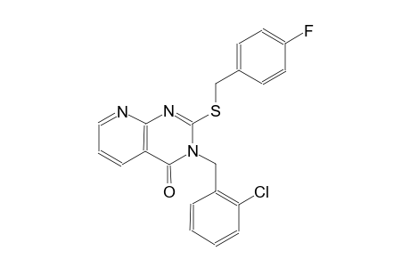 pyrido[2,3-d]pyrimidin-4(3H)-one, 3-[(2-chlorophenyl)methyl]-2-[[(4-fluorophenyl)methyl]thio]-