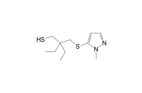 2-Ethyl-2-((1-methyl-1H-pyrazol-5-ylthio)methyl)butane-1-thiol
