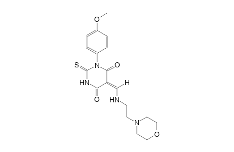 (5E)-1-(4-methoxyphenyl)-5-({[2-(4-morpholinyl)ethyl]amino}methylene)-2-thioxodihydro-4,6(1H,5H)-pyrimidinedione