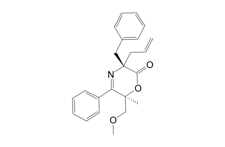(3S,6R)-3-Allyl-3-benzyl-6-(methoxymethyl)-6-methyl-2-oxo-5-phenyl-3H-1,4-oxazin-2(6H)-one