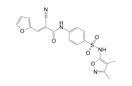 2-Cyano-N-(4-{[(3,4-dimethylisoxazol-5-yl)amino]sulfonyl}phenyl)-3-(2-furyl)-acrylamide