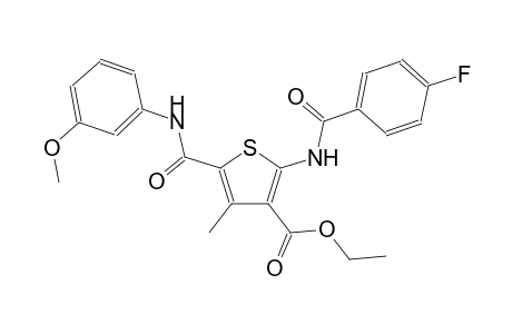 3-thiophenecarboxylic acid, 2-[(4-fluorobenzoyl)amino]-5-[[(3-methoxyphenyl)amino]carbonyl]-4-methyl-, ethyl ester