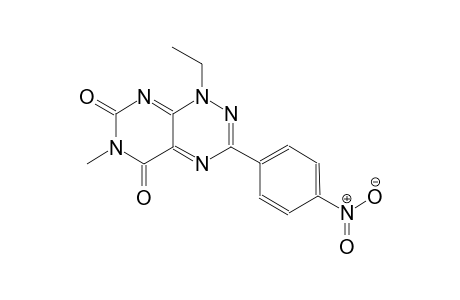 pyrimido[5,4-e][1,2,4]triazine-5,7(1H,6H)-dione, 1-ethyl-6-methyl-3-(4-nitrophenyl)-