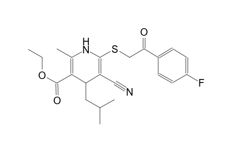 3-pyridinecarboxylic acid, 5-cyano-6-[[2-(4-fluorophenyl)-2-oxoethyl]thio]-1,4-dihydro-2-methyl-4-(2-methylpropyl)-, ethyl ester