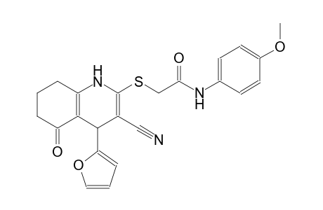 acetamide, 2-[[3-cyano-4-(2-furanyl)-1,4,5,6,7,8-hexahydro-5-oxo-2-quinolinyl]thio]-N-(4-methoxyphenyl)-