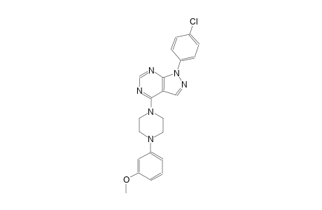 1H-pyrazolo[3,4-d]pyrimidine, 1-(4-chlorophenyl)-4-[4-(3-methoxyphenyl)-1-piperazinyl]-
