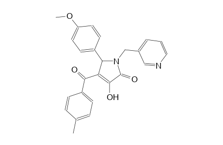 3-hydroxy-5-(4-methoxyphenyl)-4-(4-methylbenzoyl)-1-(3-pyridinylmethyl)-1,5-dihydro-2H-pyrrol-2-one