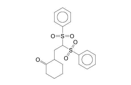 2-[2,2-Bis(phenylsulfonyl)ethyl]cyclohexanone