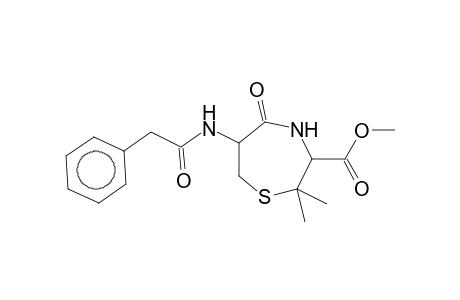 1,4-Thiazepane-3-carboxylic acid, 2,2-dimethyl-5-oxo-6-[(2-phenylacetyl)amino]-, methyl ester