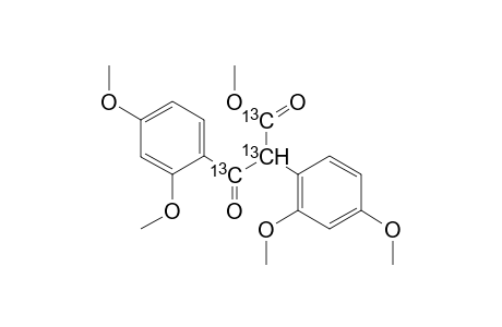 Methyl 2,3-bis(2,4-dimethoxyphenyl)-3-[1,2,3-13C3]oxopropanoate