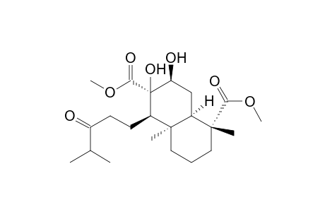 Dimethyl [ 1R-(1.alpha.,4a.alpha.,5.beta.,6.alpha.,7.beta.,8a.alpha.)]-decahydro-6,7-dihydroxy-1,4a-dimethyl-5-( 4'-methyl-3'-oxopentyl)naphthalene-1,6-dicarboxylate