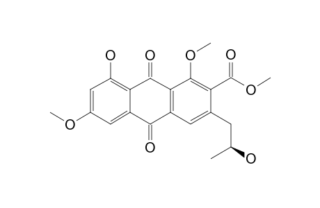 METHYL-(S)-(+)-8-HYDROXY-3-(2'-HYDROXYPROPYL)-1,6-DIMETHOXY-9,10-DIOXO-9,10-DIHYDRO-ANTHRACENE-2-CARBOXYLATE