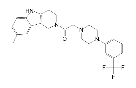 8-methyl-2-({4-[3-(trifluoromethyl)phenyl]-1-piperazinyl}acetyl)-2,3,4,5-tetrahydro-1H-pyrido[4,3-b]indole