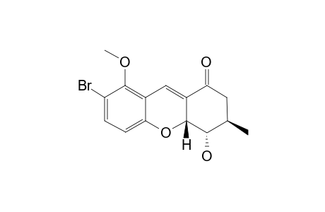 (3R,4S)-7-BROMO-4-HYDROXY-8-METHOXY-3-METHYL-2,3,4,4A-TETRAHYDRO-1H-XANTHEN-1-ONE;TRANS-ISOMER