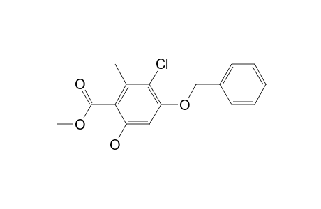 4-(benzyloxy)-3-chloro-6-hydroxy-2-methyl-benzoic acid methyl ester