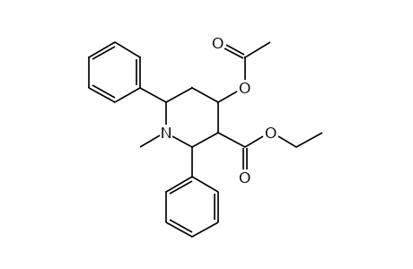 2,6-DIPHENYL-4-HYDROXY-1-METHYLNIPECOTIC ACID, ETHYL ESTER, ACETATE (ISOMER)