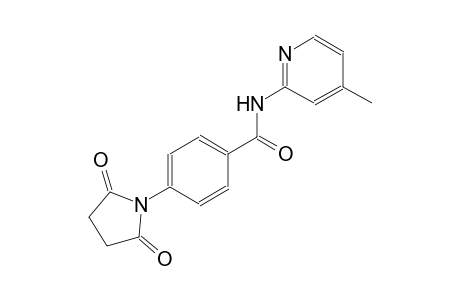 4-(2,5-dioxo-1-pyrrolidinyl)-N-(4-methyl-2-pyridinyl)benzamide