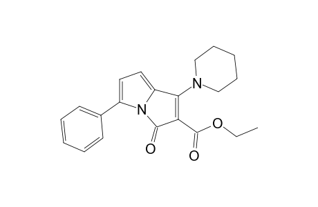 3-keto-5-phenyl-1-piperidino-pyrrolizine-2-carboxylic acid ethyl ester