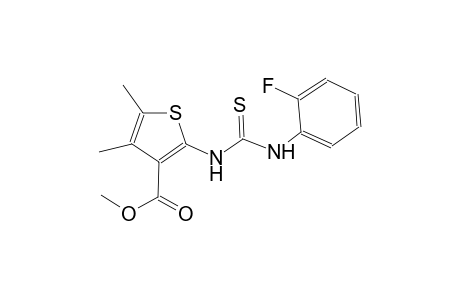 methyl 2-{[(2-fluoroanilino)carbothioyl]amino}-4,5-dimethyl-3-thiophenecarboxylate