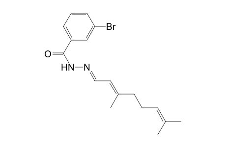 3-Bromo-N'-[(E,2E)-3,7-dimethyl-2,6-octadienylidene]benzohydrazide