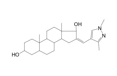 (16Z)-16-[(1,3-dimethyl-4-pyrazolyl)methylidene]-10,13-dimethyl-1,2,3,4,5,6,7,8,9,11,12,14,15,17-tetradecahydrocyclopenta[a]phenanthrene-3,17-diol